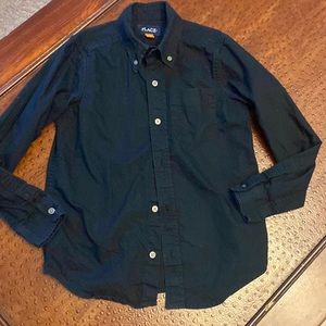 Black, long sleeve button down dressy shirt